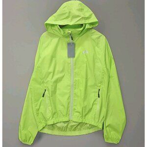 Ushare Outdoor Windbreaker Jacket Neon Green Lightweight Hooded Raincoat